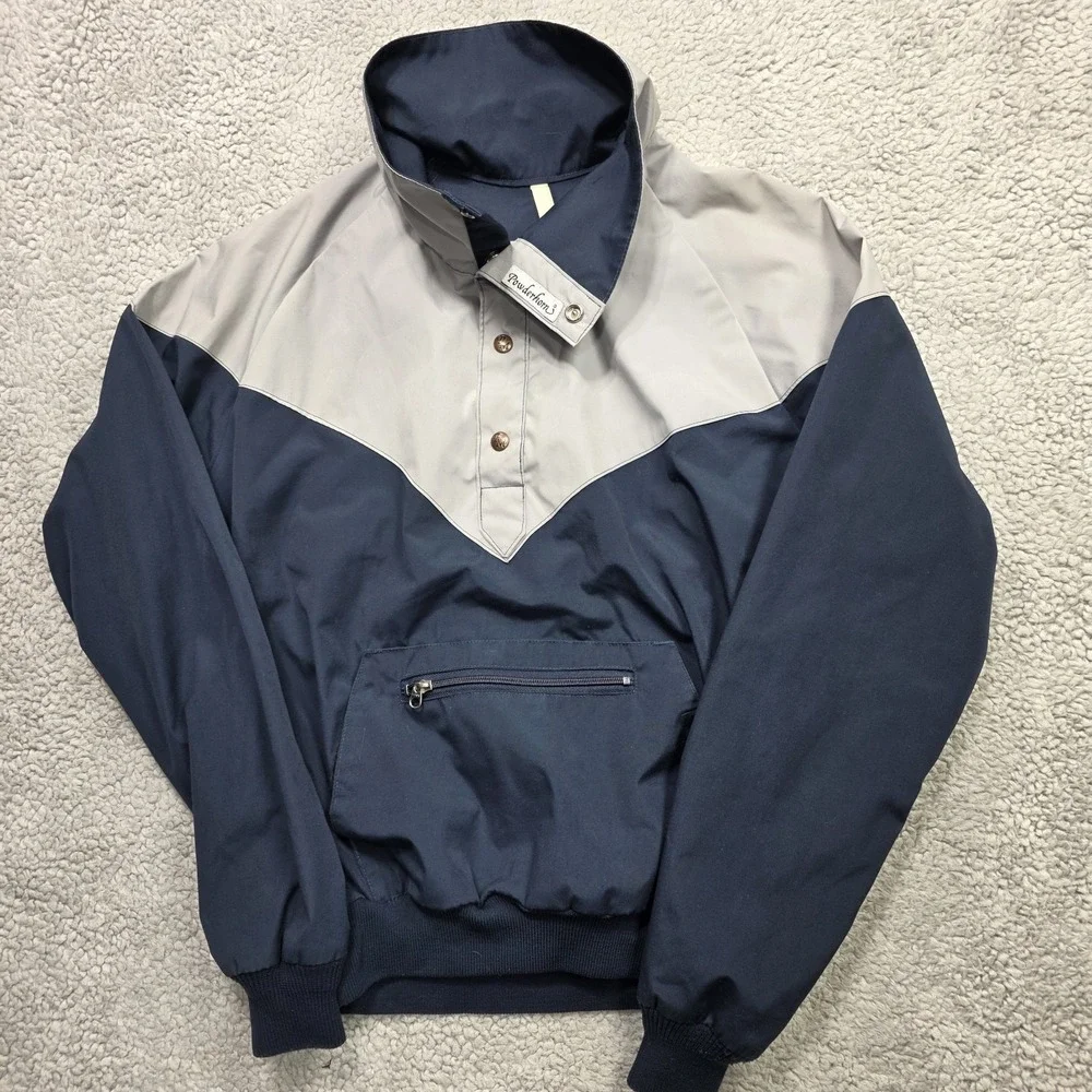 Men's Vintage 90's Powderhorn Mountaineering Colorblock Anorak Ski Jacket Sz Med - Picture 3 of 15